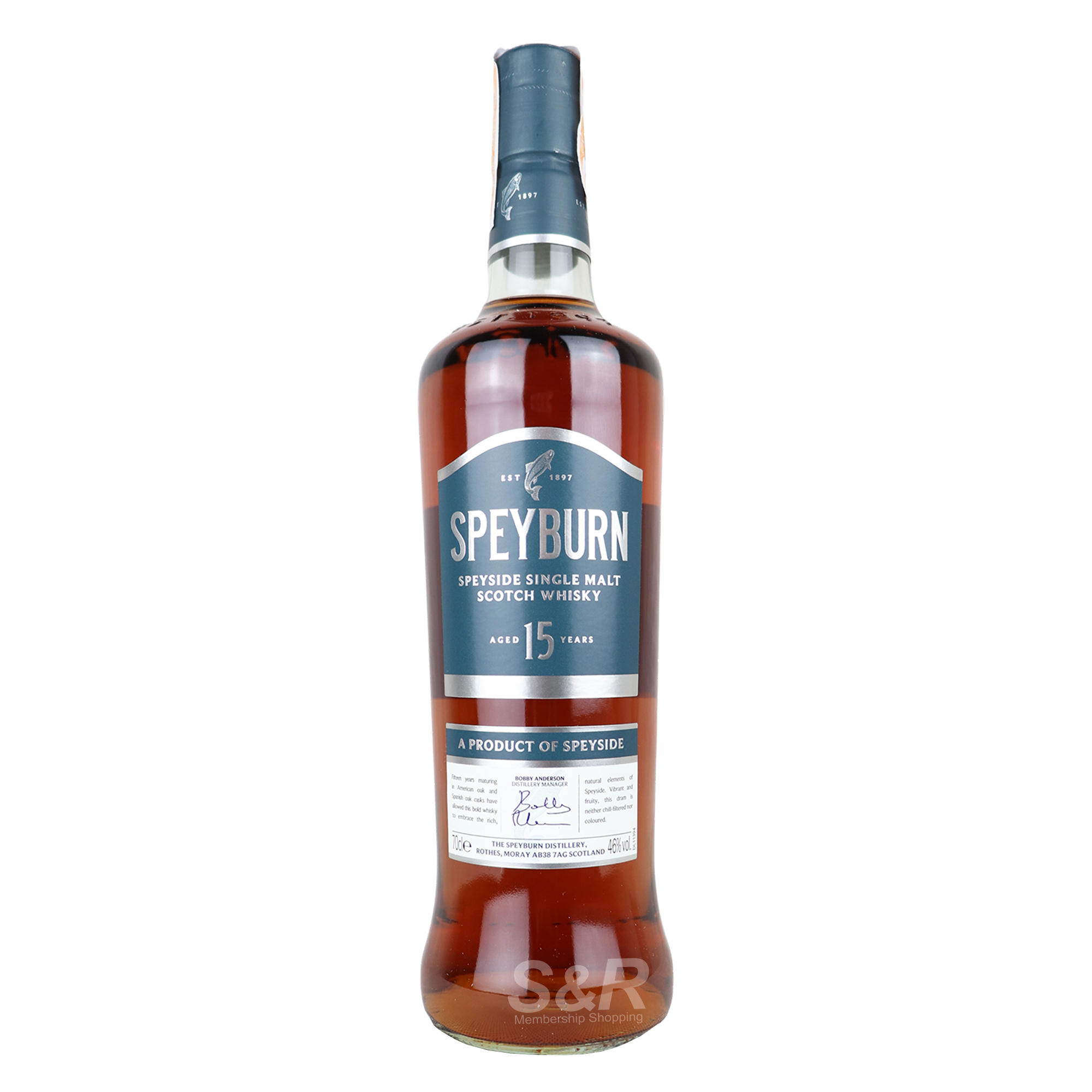Speyburn 15 Years Old Single Malt Scotch Whisky 700mL Speyburn 15 Years Old Single Malt Scotch Whisky 700mL
